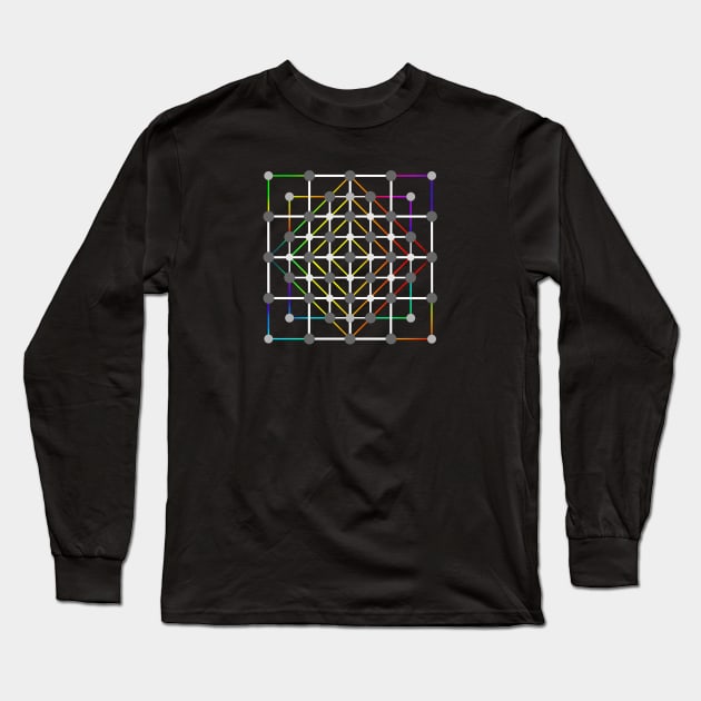 Spiritual Geometry / Points and Squares Long Sleeve T-Shirt by Korvus78